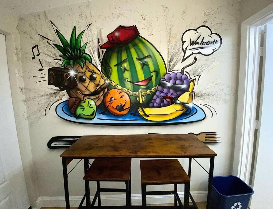 Cozy & Colorful Miami Art Canvas W/Hottub & Murals Eksteriør billede